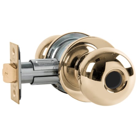 Arrow Lock Grade 2 Classroom Cylindrical Lock, Ball Knob, Conventional Less Cylinder, Bright Brass Finish MK17-BD-03-LC